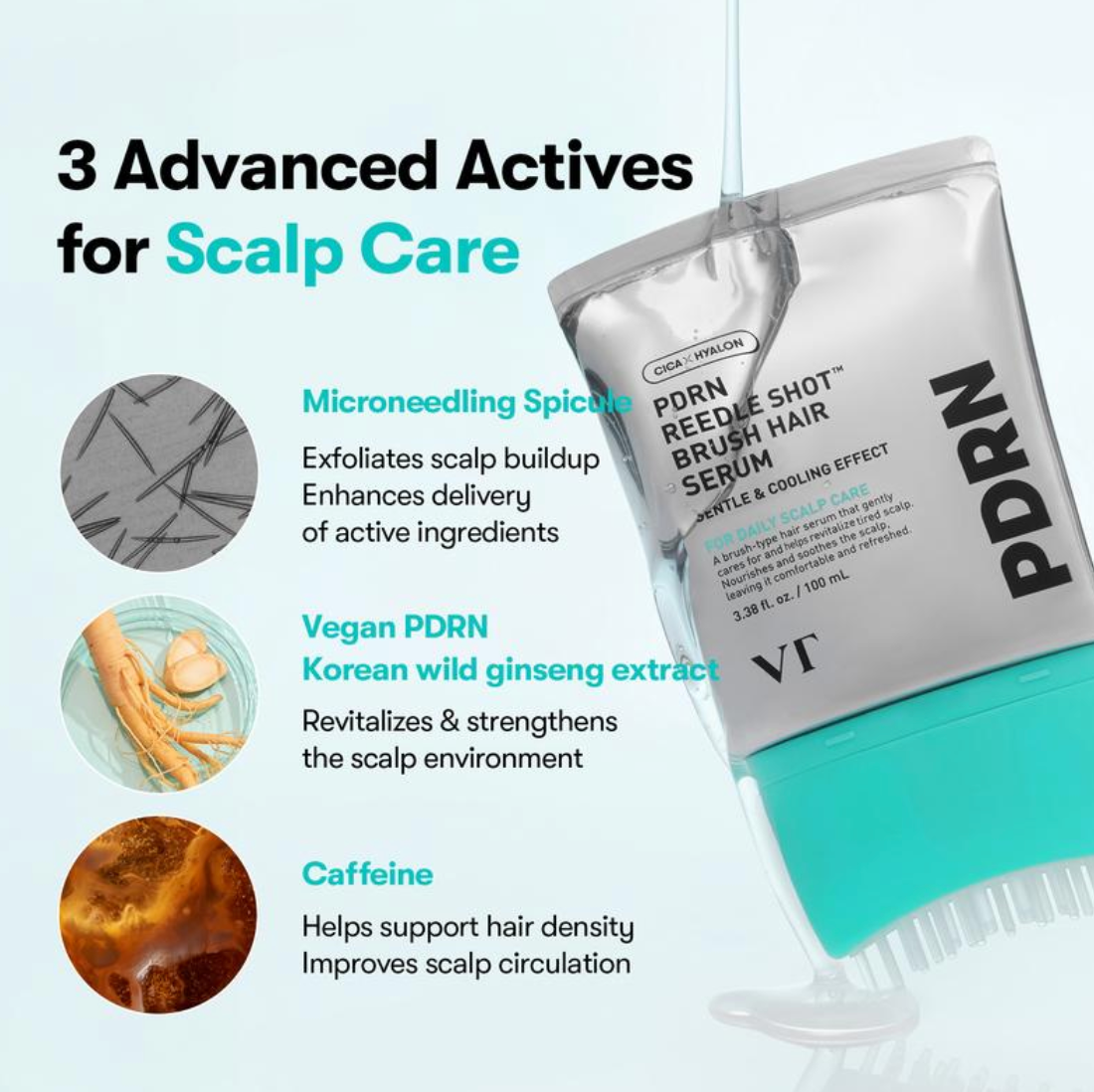 PDRN™ Brush Hair Serum | Cooling Scalp Essence