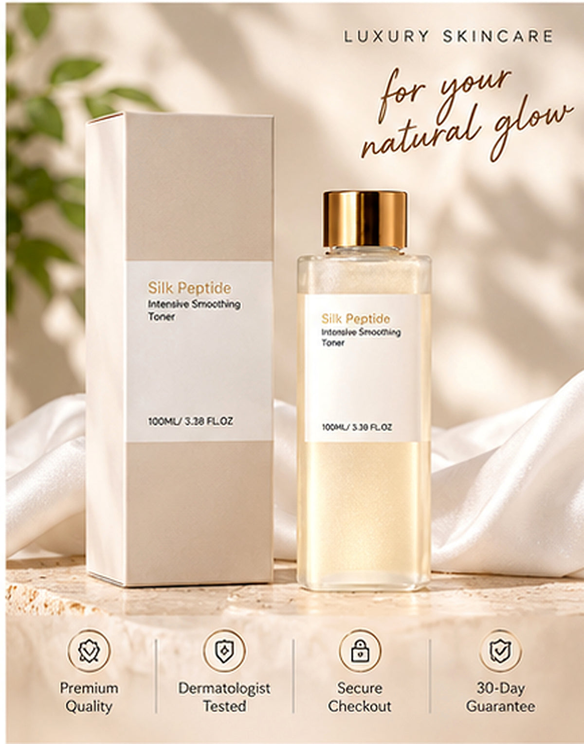 LumiSilk Peptide Toner premium product image — enhanced clarity 4K