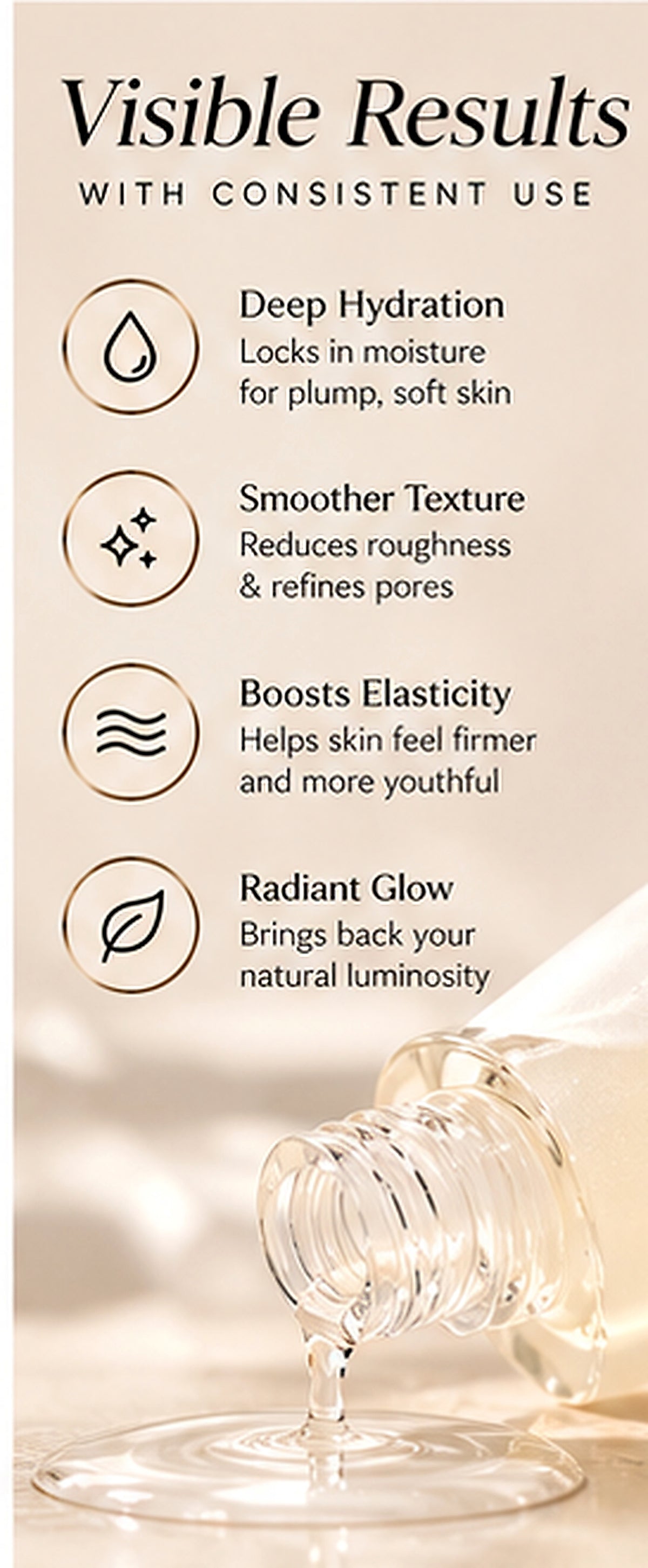 LumiSilk Peptide Toner visible benefits — enhanced clarity 4K