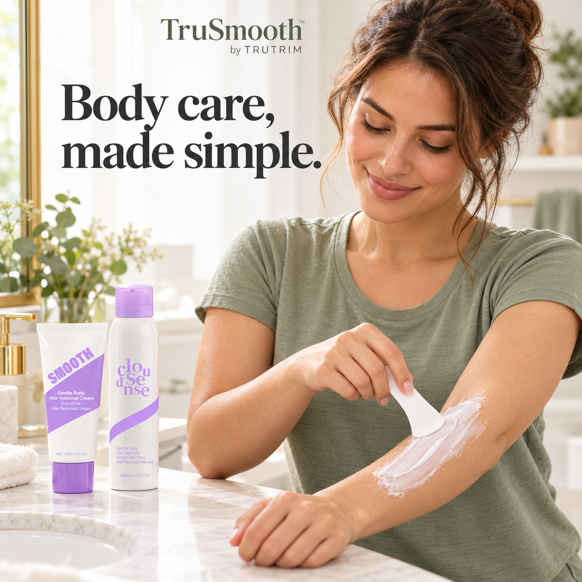TruSmooth lifestyle illustration — body care application